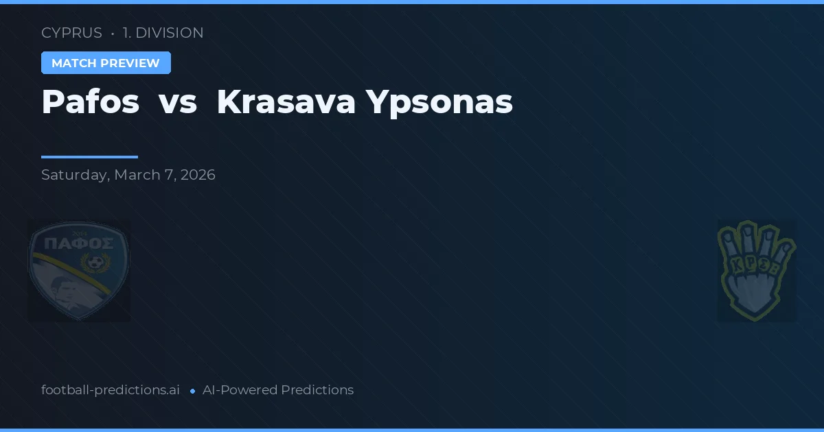 Pafos vs Krasava Ypsonas — předpověď a náhled zápasu
