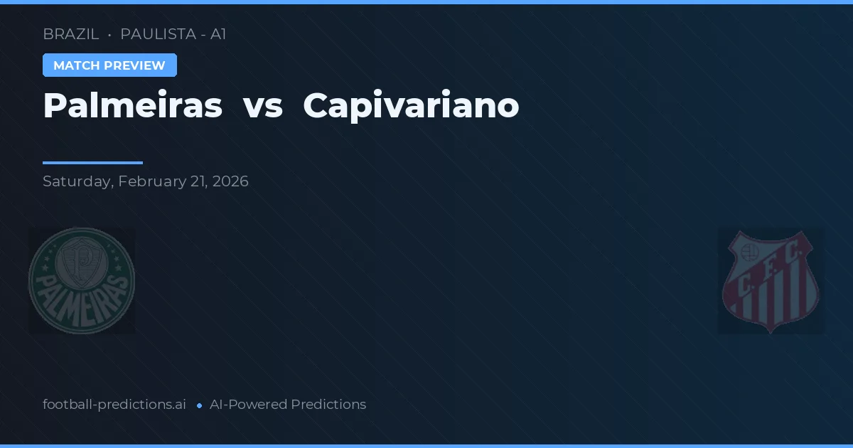 Palmeiras vs Capivariano — předpověď a náhled zápasu