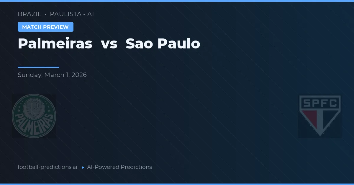 Palmeiras vs São Paulo — předpověď a náhled zápasu