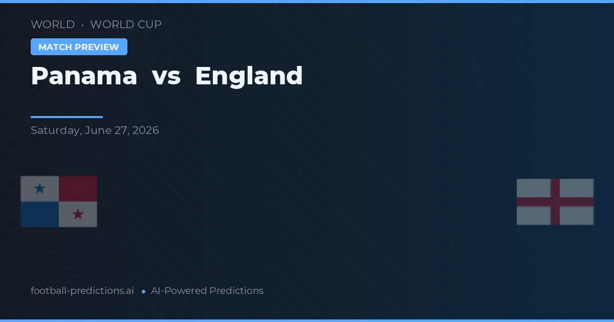 Panama vs Anglie — předpověď a náhled zápasu