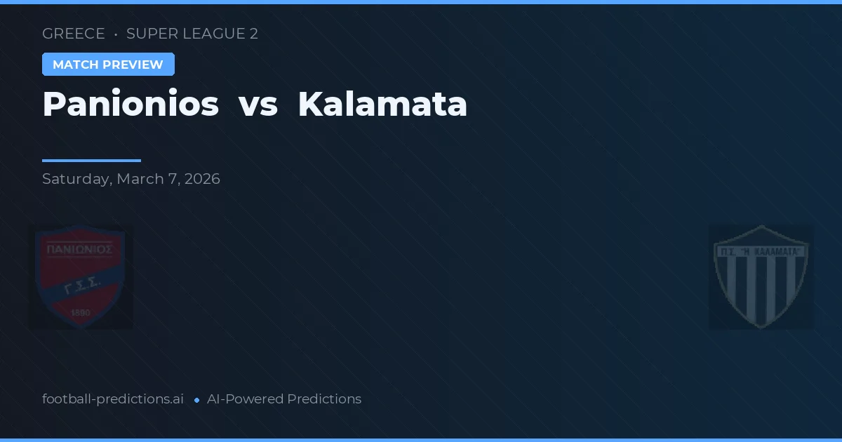 Panionios vs Kalamata — předpověď a náhled zápasu