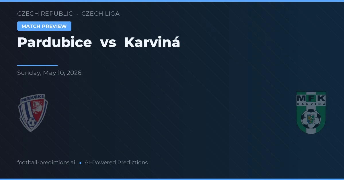 Pardubice vs Karviná — předpověď a náhled zápasu