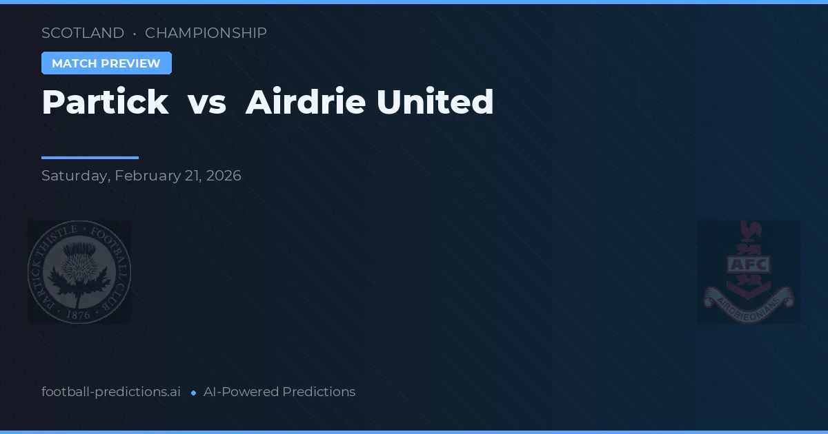 Partick Thistle vs Airdrie United — předpověď a náhled zápasu