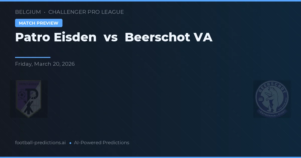 Patro Eisden vs Beerschot VA — předpověď a náhled zápasu