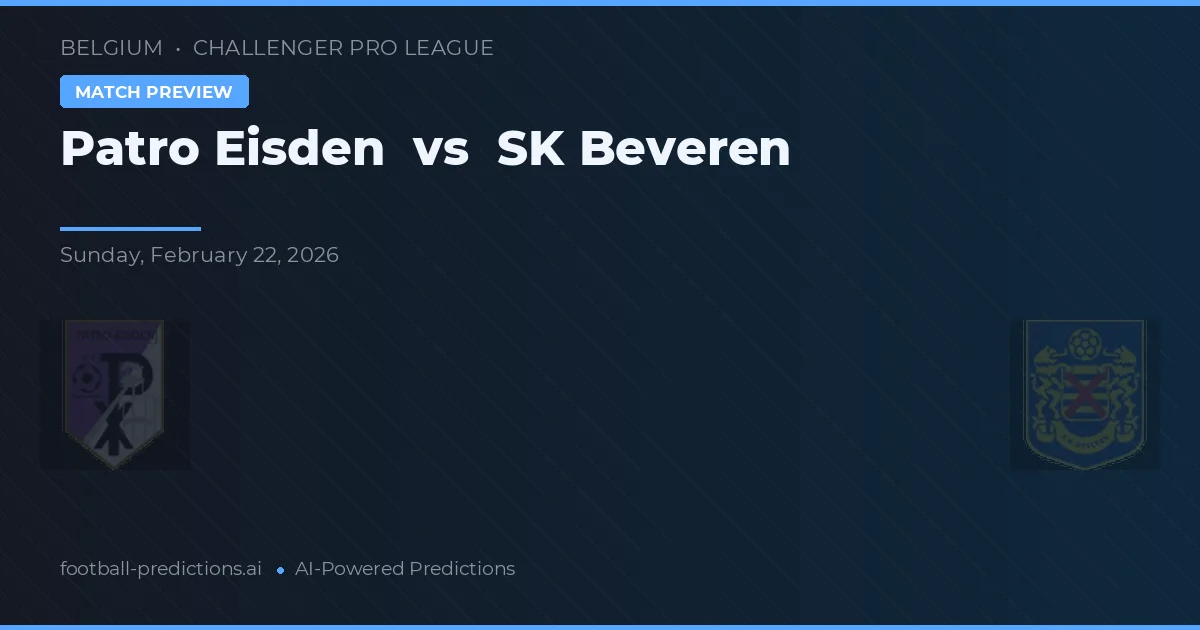 Patro Eisden vs SK Beveren — předpověď a náhled zápasu