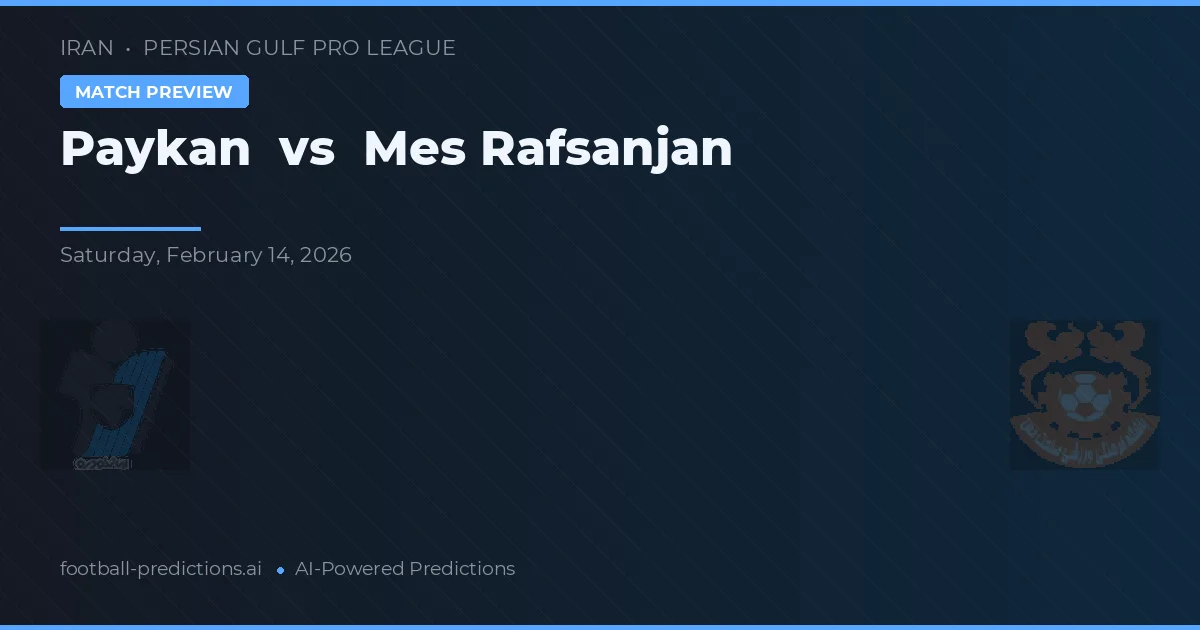 Paykan vs Mes Rafsanjan — předpověď a náhled zápasu
