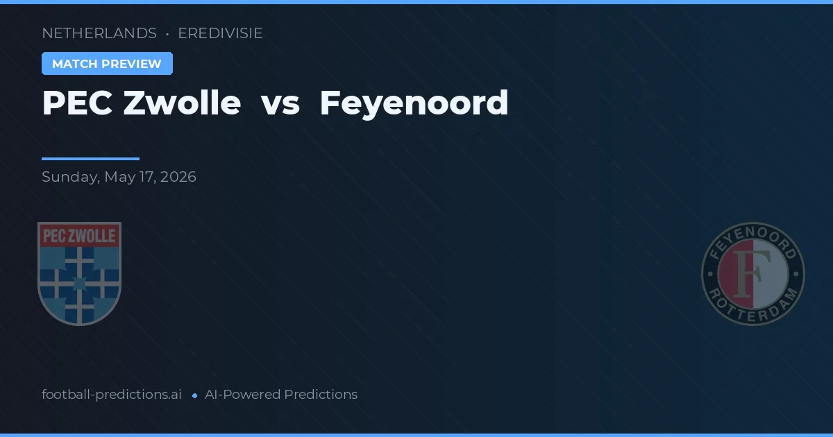 PEC Zwolle vs Feyenoord — předpověď a náhled zápasu