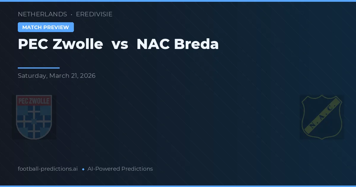 PEC Zwolle vs NAC Breda — předpověď a náhled zápasu