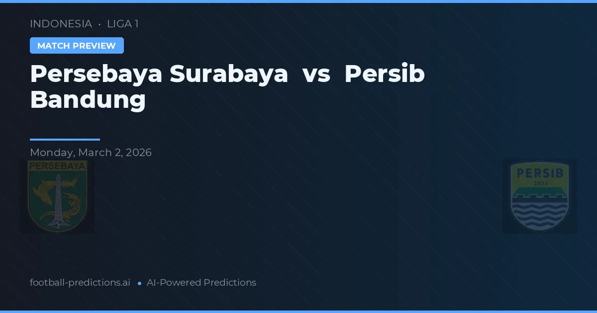 Persebaya Surabaya vs Persib Bandung — předpověď a náhled zápasu