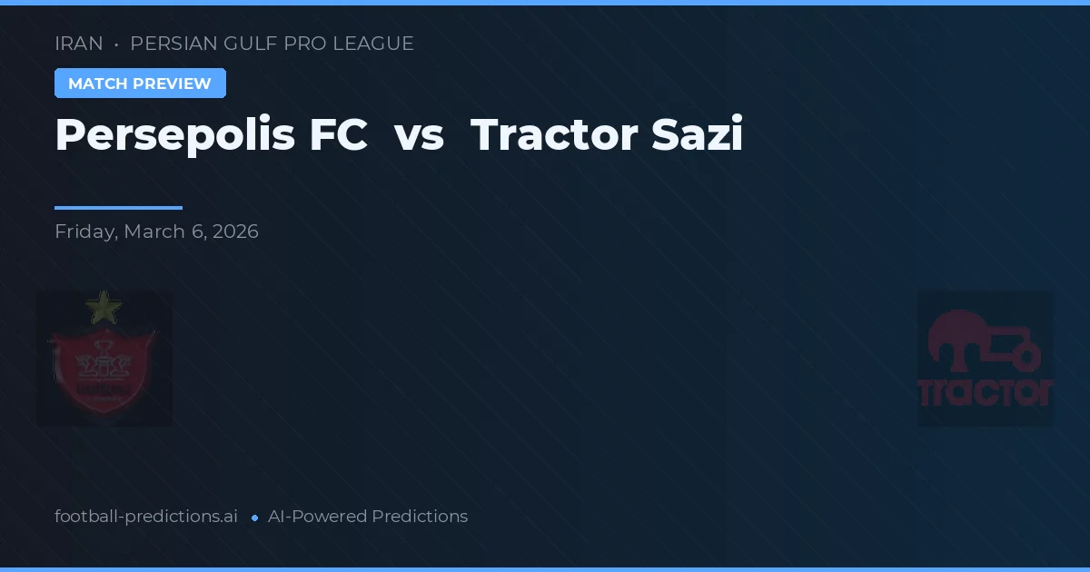 Persepolis vs Traktor Sazi — předpověď a náhled zápasu