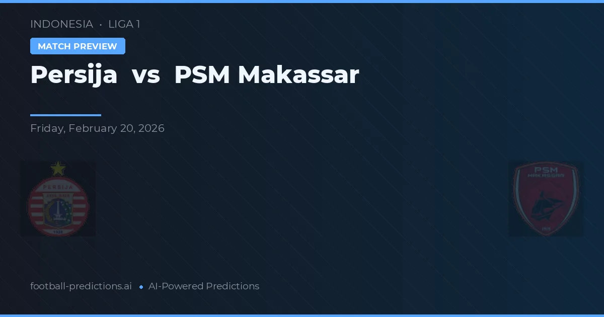 Persija vs PSM Makassar — předpověď a náhled zápasu