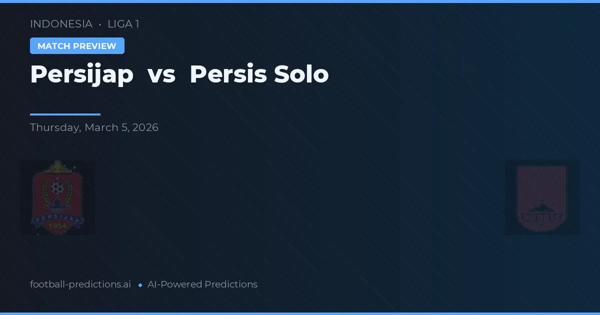 Persijap vs Persis Solo — předpověď a náhled zápasu