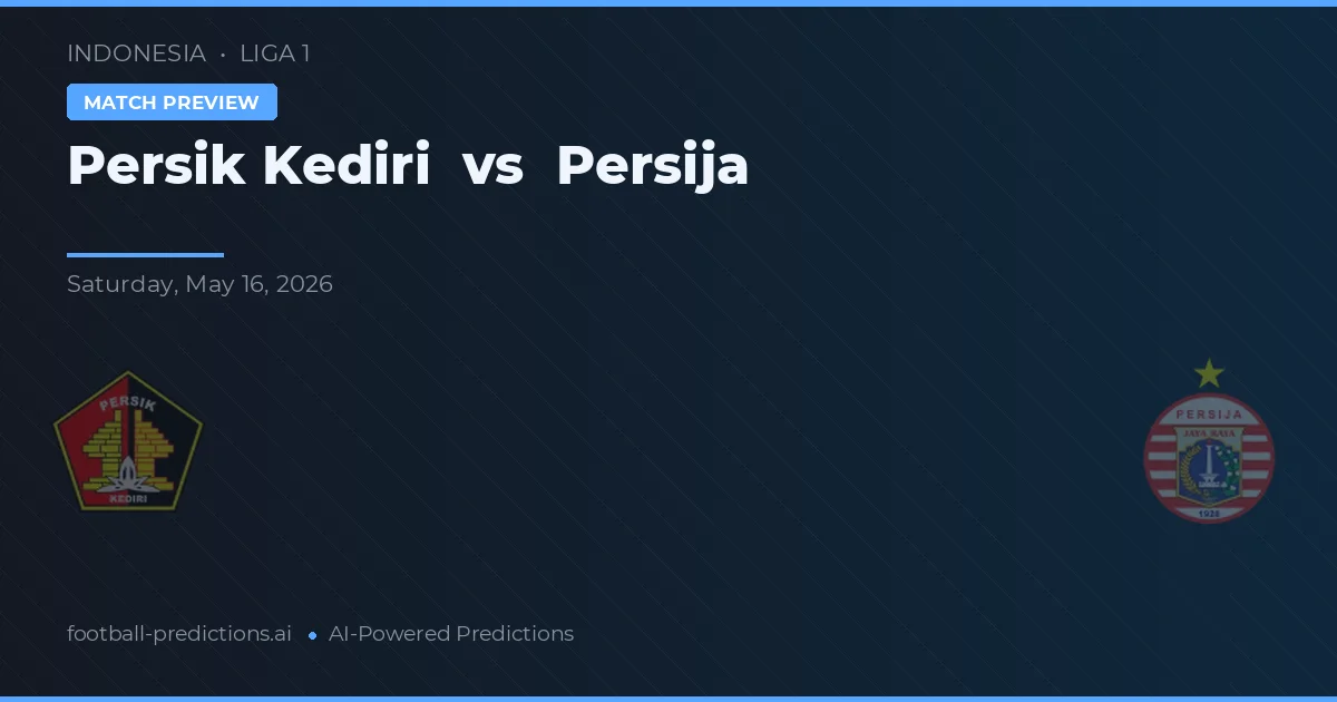 Persik Kediri vs Persija — předpověď a náhled zápasu