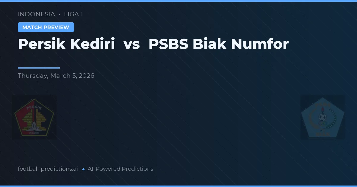 Persik Kediri vs PSBS Biak Numfor — předpověď a náhled zápasu
