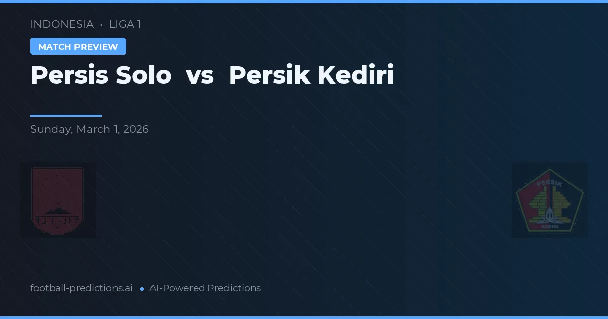 Persis Solo vs Persik Kediri — předpověď a náhled zápasu