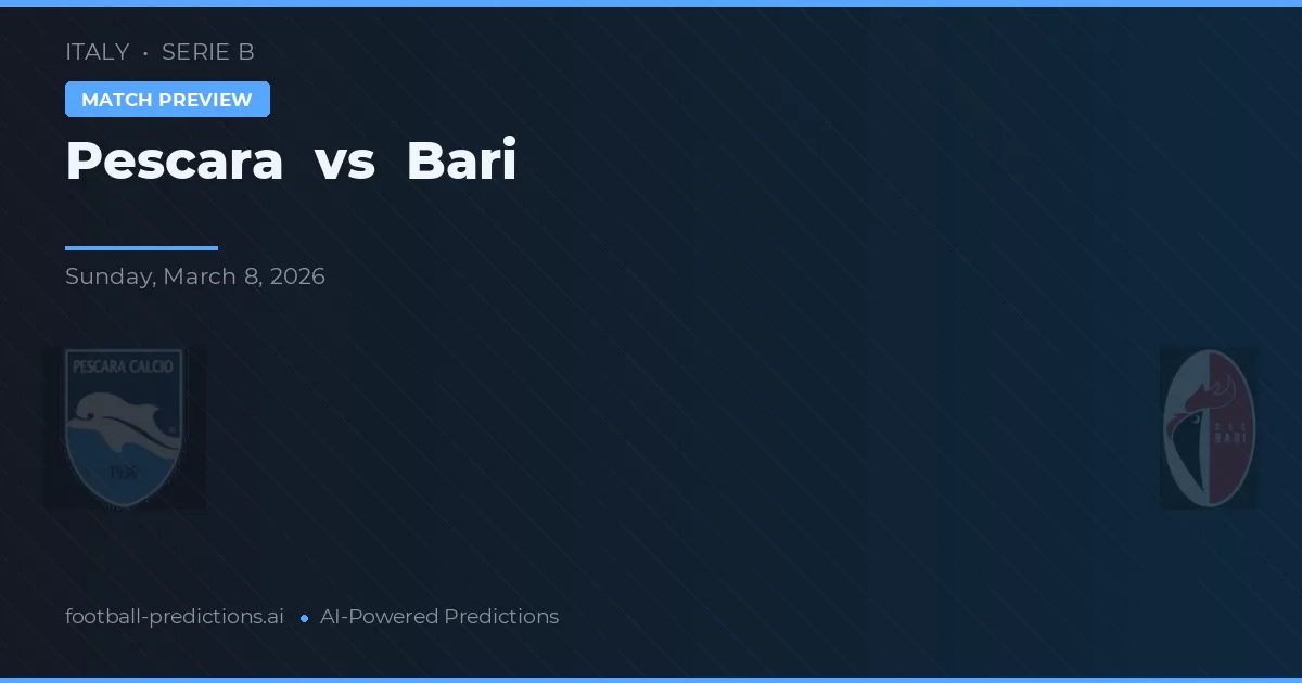 Pescara vs Bari — předpověď a náhled zápasu