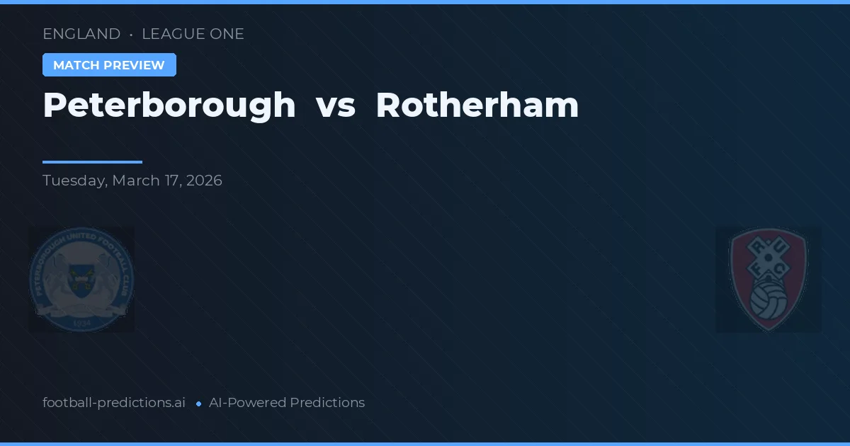 Peterborough vs Rotherham — předpověď a náhled zápasu