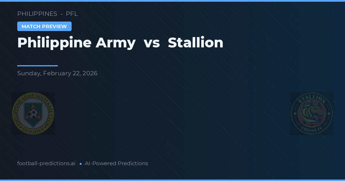 Filipínská armáda vs Stallion — předpověď a náhled zápasu
