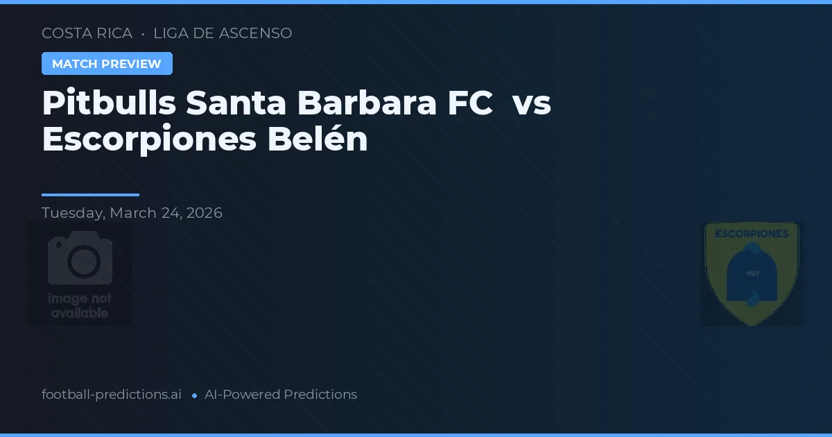 Pitbulls Santa Barbara FC vs Escorpiones Belén — předpověď a náhled zápasu