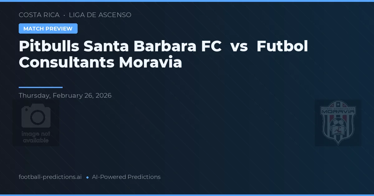 Pitbulls Santa Barbara FC vs Futbol Consultants Moravia — předpověď a náhled zápasu