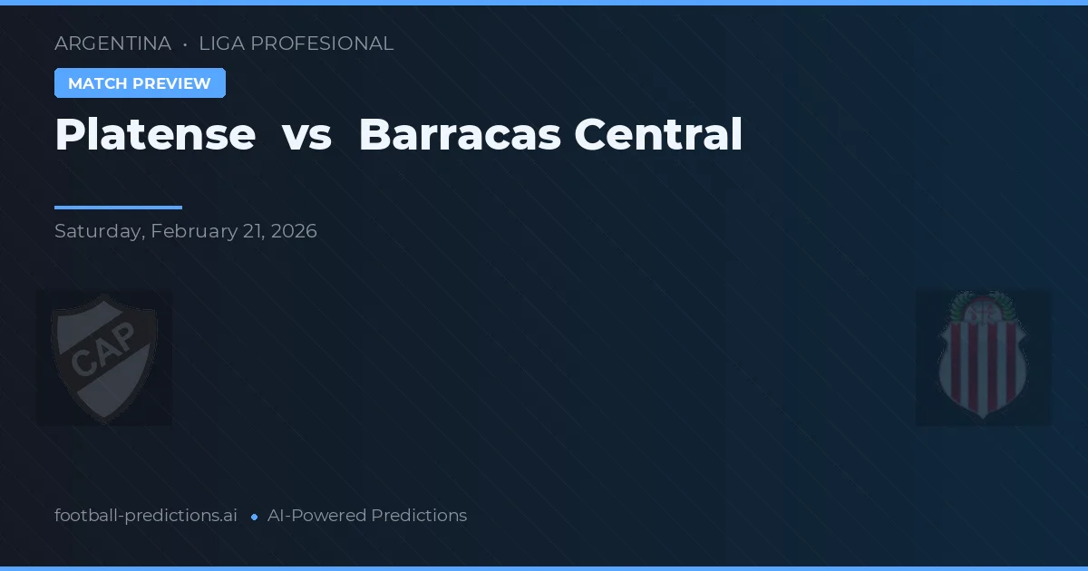 Platense vs Barracas Central — předpověď a náhled zápasu