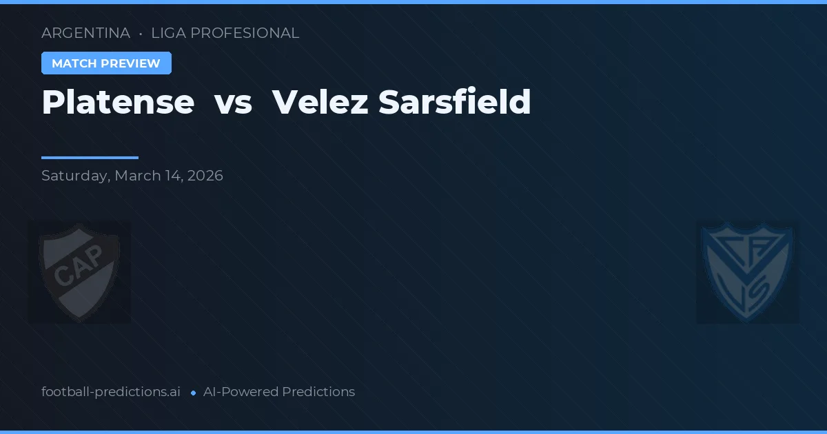 Platense vs Vélez Sarsfield — předpověď a náhled zápasu