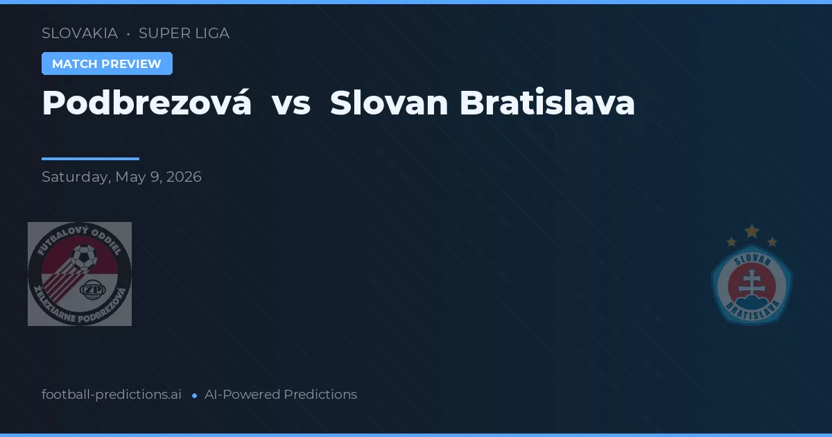 Podbrezová vs Slovan Bratislava — předpověď a náhled zápasu