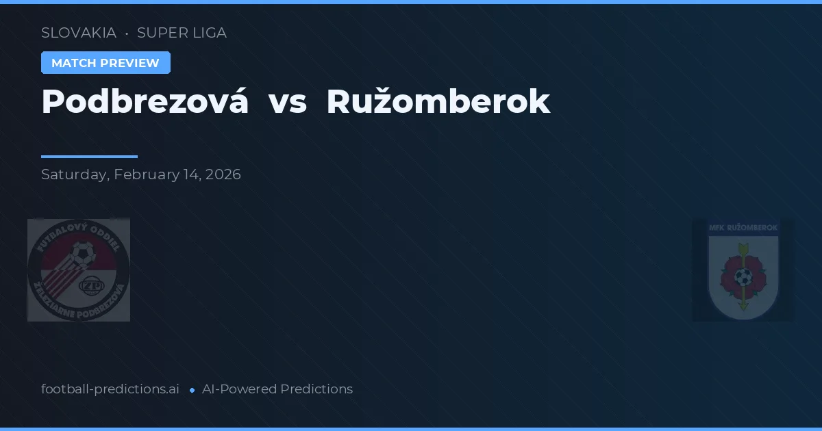 Podbrezová vs Ružomberok — předpověď a náhled zápasu