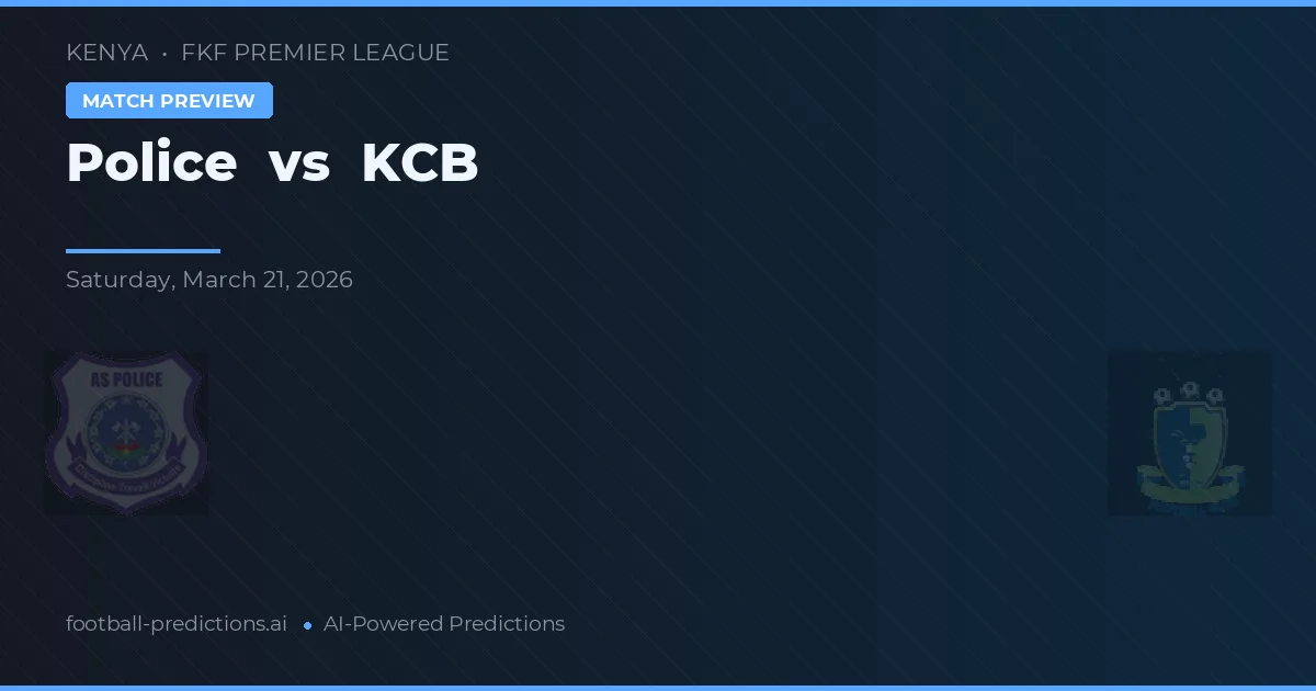 Policie vs KCB — předpověď a náhled zápasu