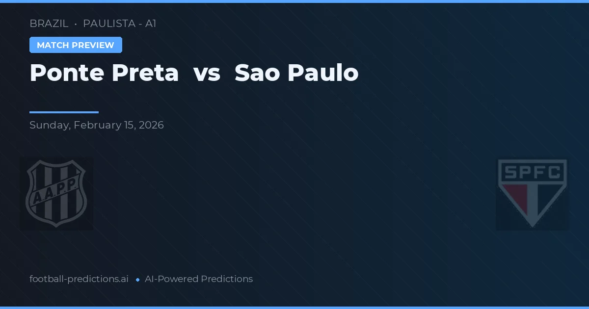 Ponte Preta vs São Paulo — předpověď a náhled zápasu