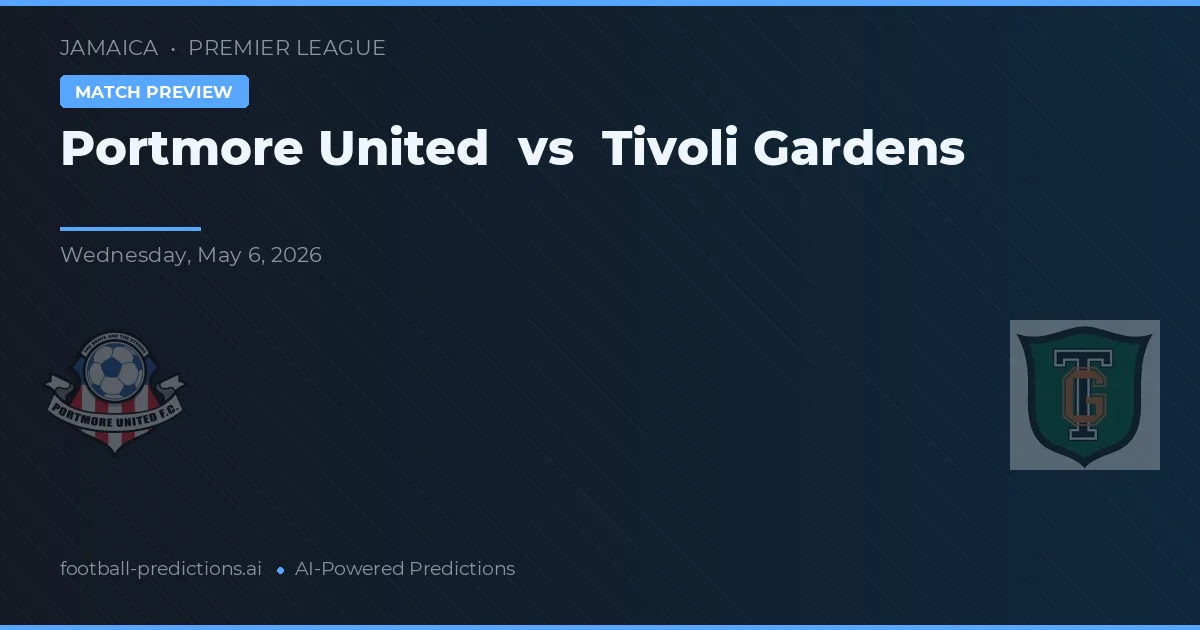 Portmore United vs Tivoli Gardens — předpověď a náhled zápasu
