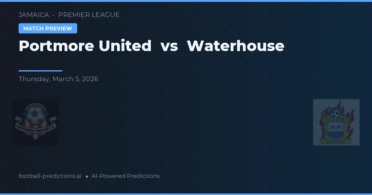 Portmore United vs Waterhouse — předpověď a náhled zápasu