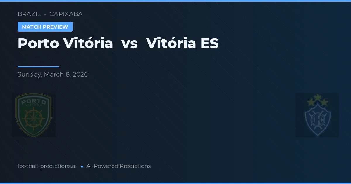 Porto Vitória vs Vitória ES — předpověď a náhled zápasu