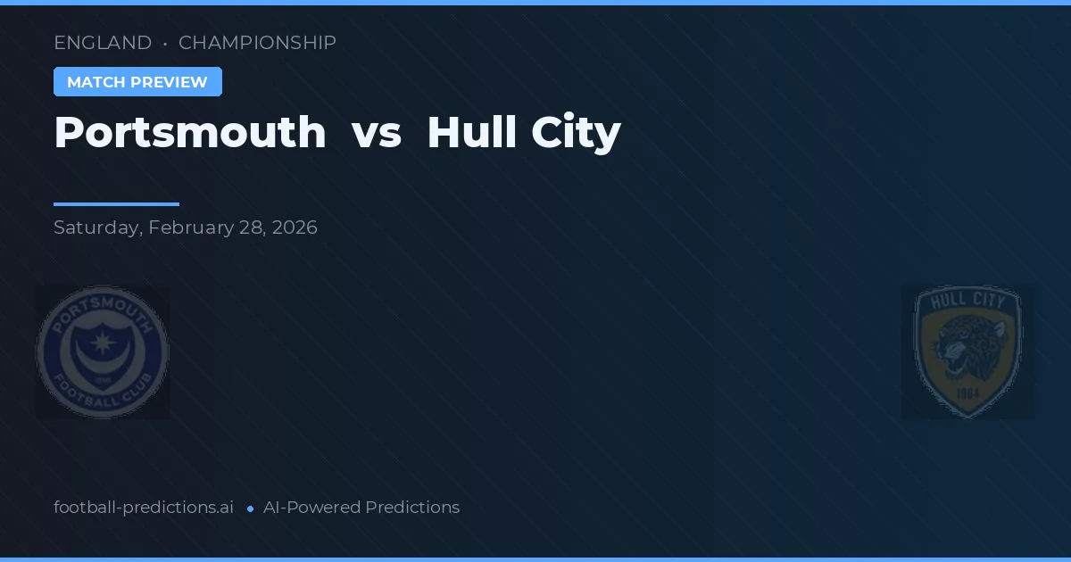 Portsmouth vs Hull City — předpověď a náhled zápasu