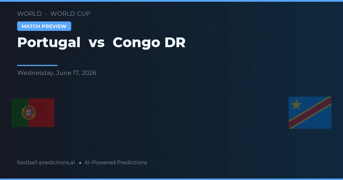 Portugalsko vs Congo DR — předpověď a náhled zápasu