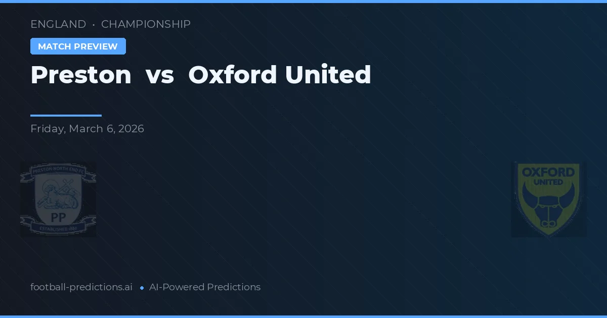 Preston vs Oxford United — předpověď a náhled zápasu