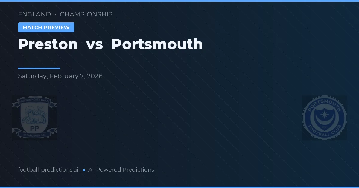 Preston vs Portsmouth — předpověď a náhled zápasu