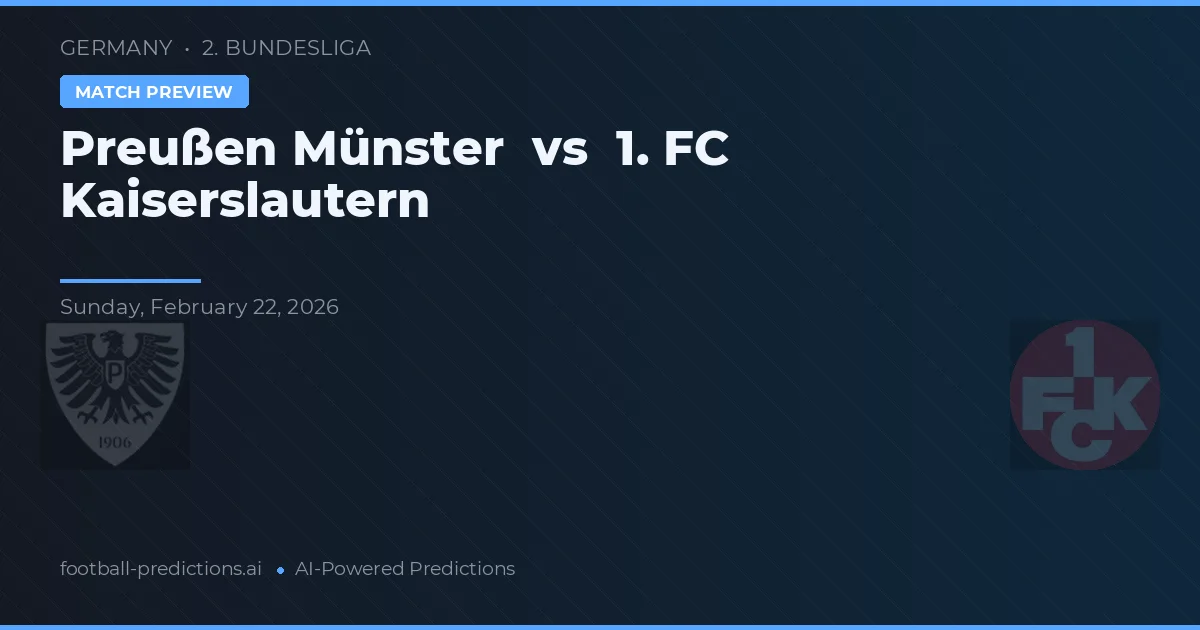 Preußen Münster vs 1. FC Kaiserslautern — předpověď a náhled zápasu