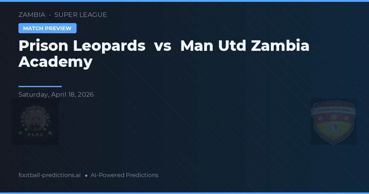 Prison Leopards vs Man Utd Zambia Academy — předpověď a náhled zápasu