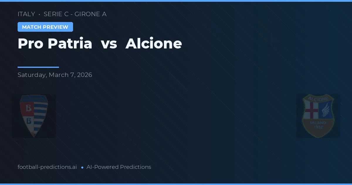 Pro Patria vs Alcione — předpověď a náhled zápasu