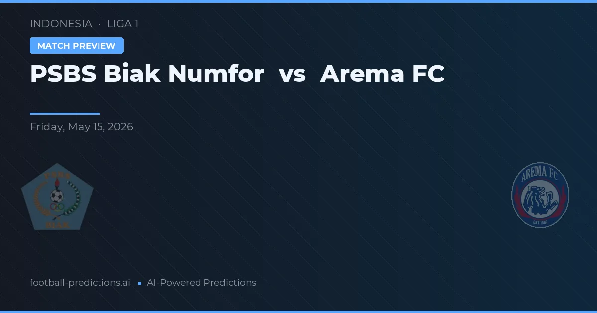 PSBS Biak Numfor vs Arema FC — předpověď a náhled zápasu