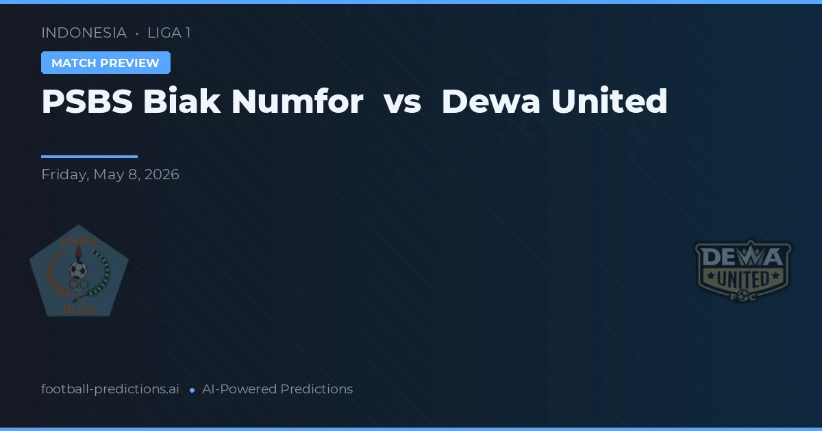 PSBS Biak Numfor vs Dewa United — předpověď a náhled zápasu