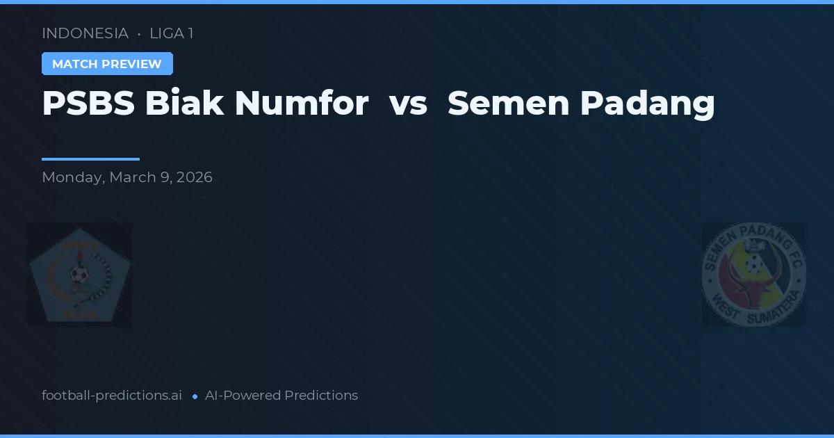 PSBS Biak Numfor vs Semen Padang — předpověď a náhled zápasu