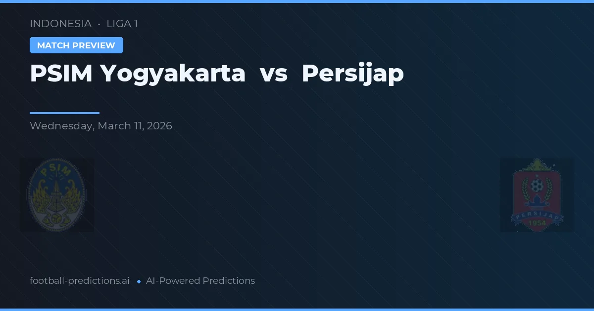 PSIM Yogyakarta vs Persijap — předpověď a náhled zápasu