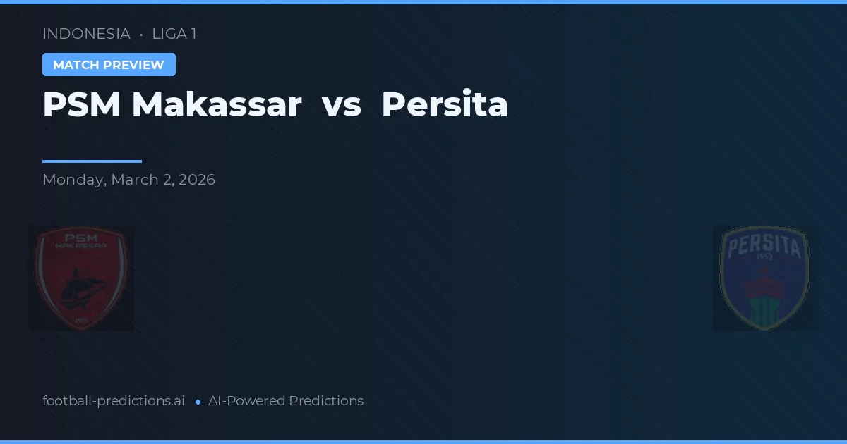 PSM Makassar vs Persita — předpověď a náhled zápasu