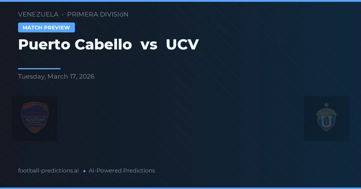 Puerto Cabello vs UCV — předpověď a náhled zápasu