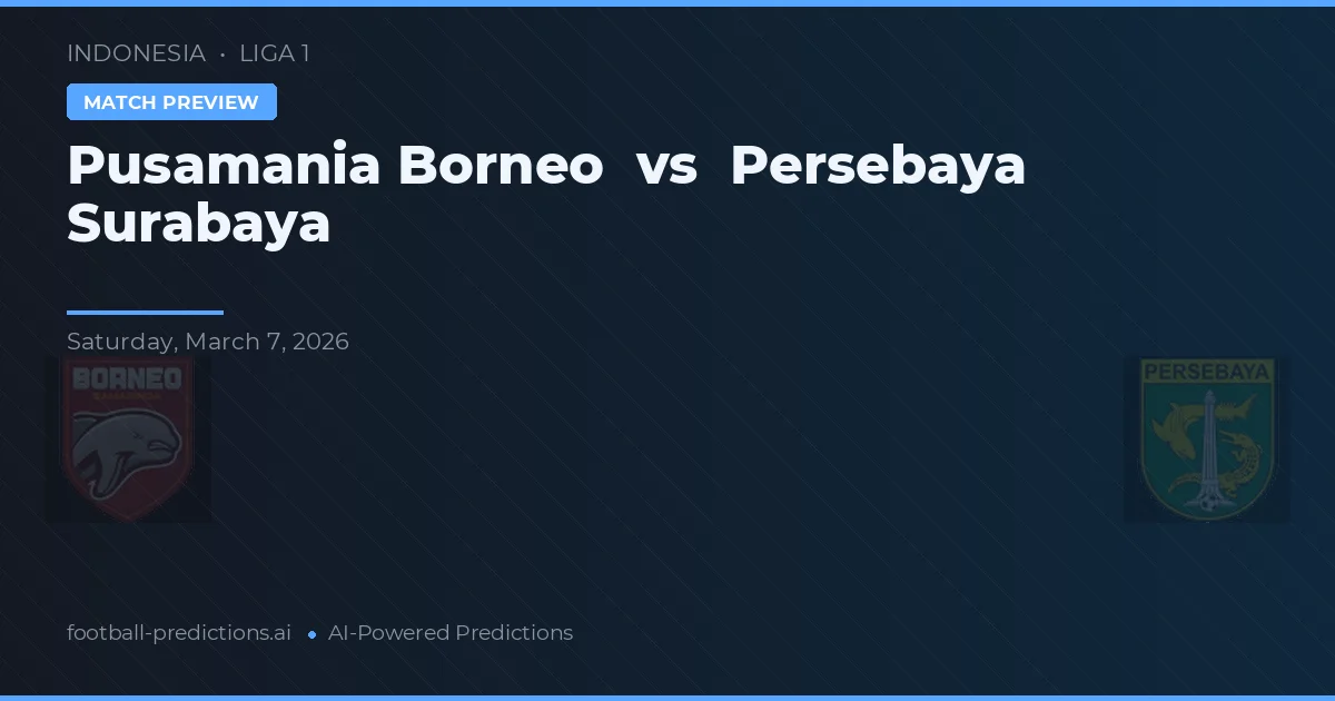 Pusamania Borneo vs Persebaya Surabaya — předpověď a náhled zápasu