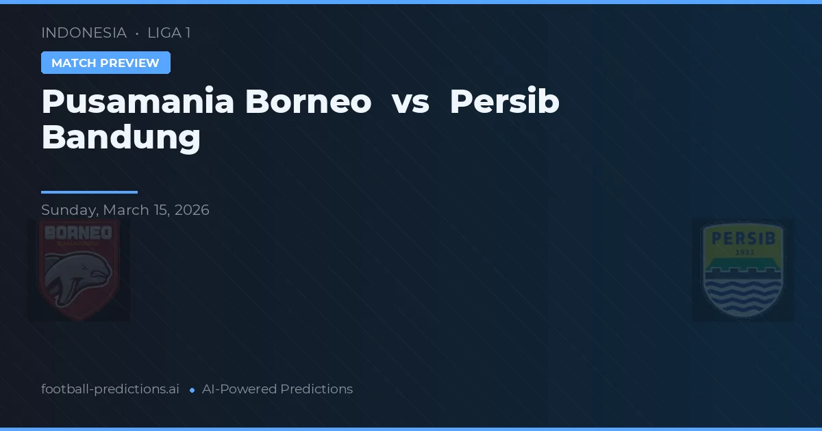 Pusamania Borneo vs Persib Bandung — předpověď a náhled zápasu