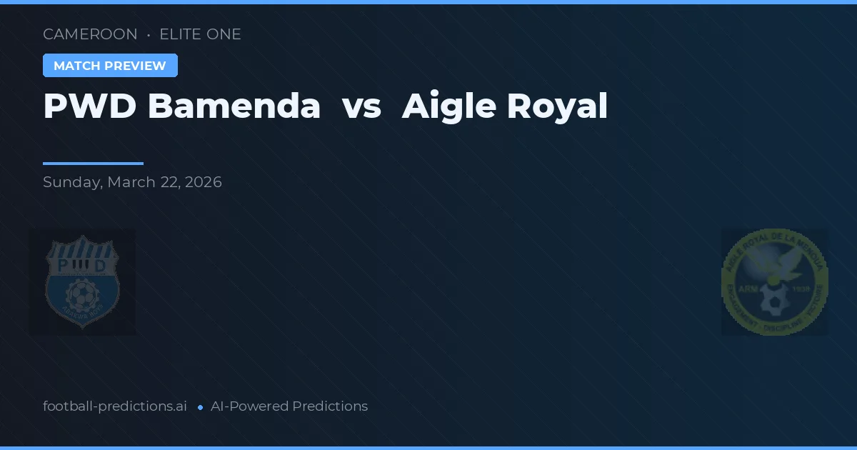 PWD Bamenda vs Aigle Royal — předpověď a náhled zápasu