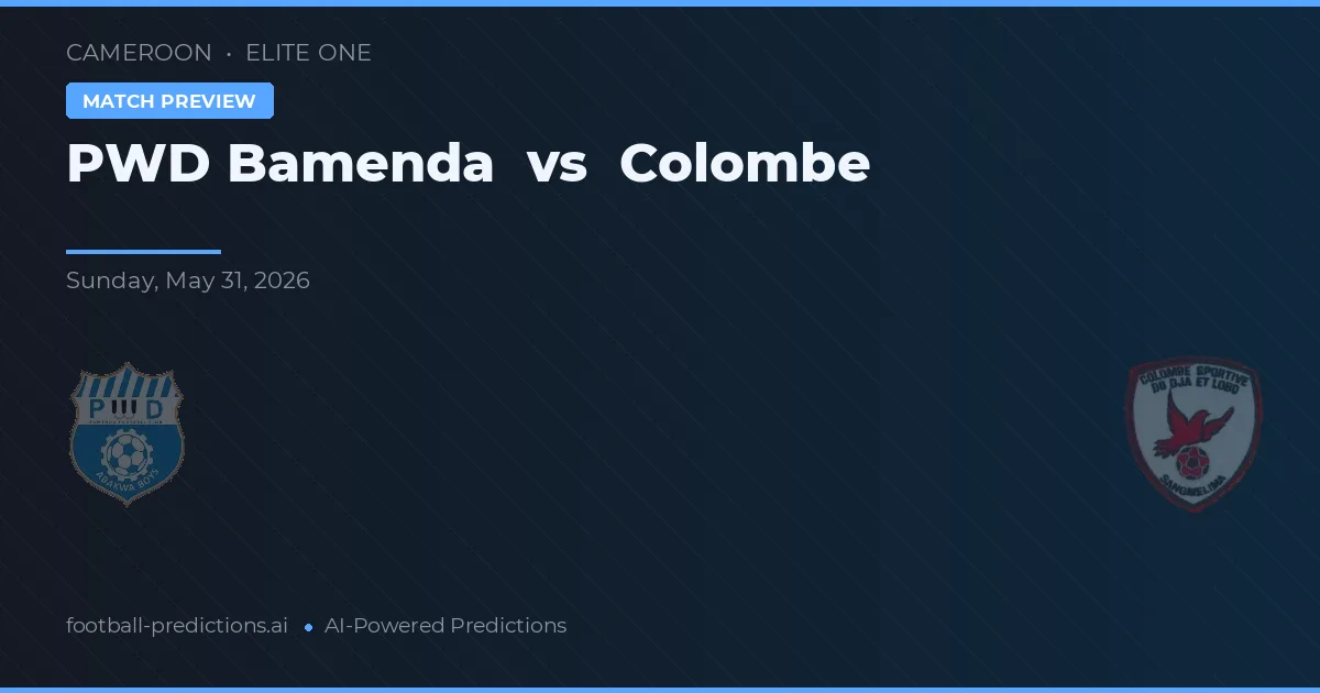 PWD Bamenda vs Colombe — předpověď a náhled zápasu